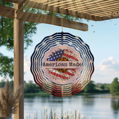 Patriotic Eagle Wind Spinner | USA Metal Garden Art