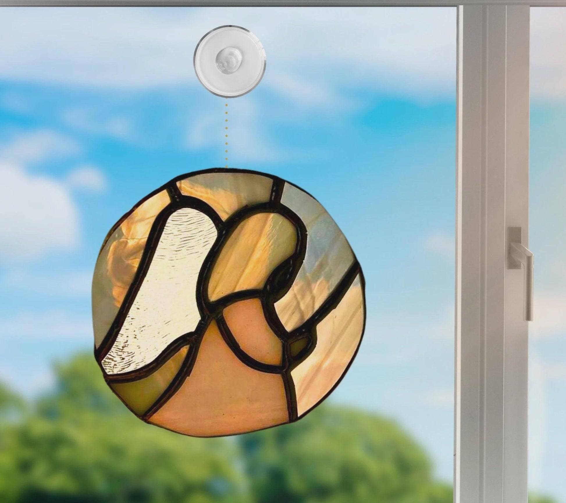 Angel Ornament Stained Glass | Guardian Angel Window Suncatcher | Handmade Memorial Gift | Spiritual Home Décor | Faith Inspired Art