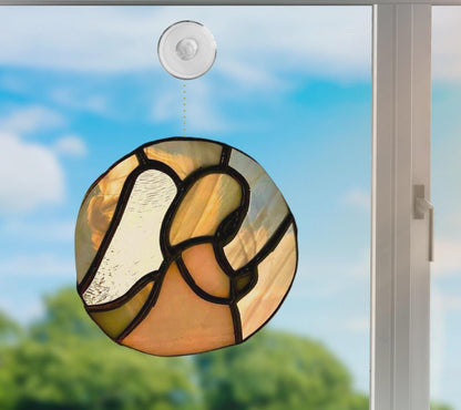 Angel Ornament Stained Glass | Guardian Angel Window Suncatcher | Handmade Memorial Gift | Spiritual Home Décor | Faith Inspired Art