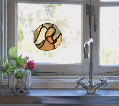 Angel Ornament Stained Glass | Guardian Angel Window Suncatcher | Handmade Memorial Gift | Spiritual Home Décor | Faith Inspired Art