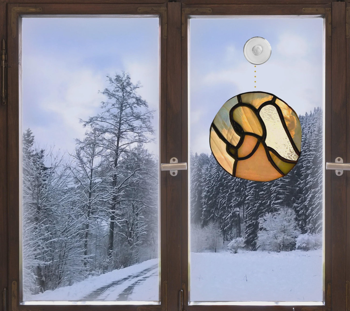 Angel Ornament Stained Glass | Guardian Angel Window Suncatcher | Handmade Memorial Gift | Spiritual Home Décor | Faith Inspired Art