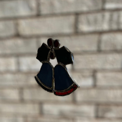 Christmas Bells Stained Glass Ornament | Handmade Holiday Suncatcher | Festive Window Décor | Winter Gift | Glass Christmas Art