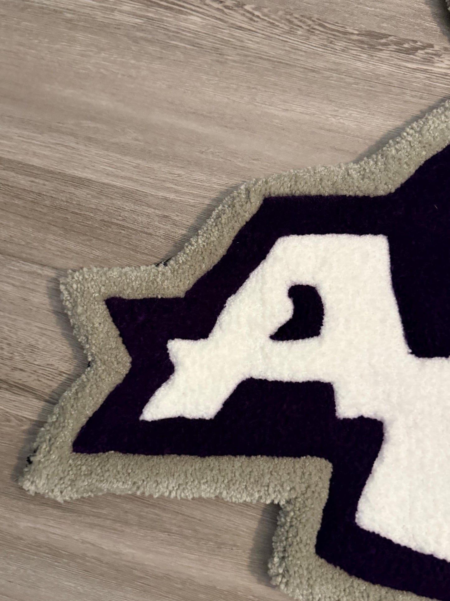 College Mascot Rug | Wildcat Tufted Rug | Custom College Decor | Dorm Room Rug | School Spirit Rug | Handmade Tufted Rug 2x2 3x3 4x4
