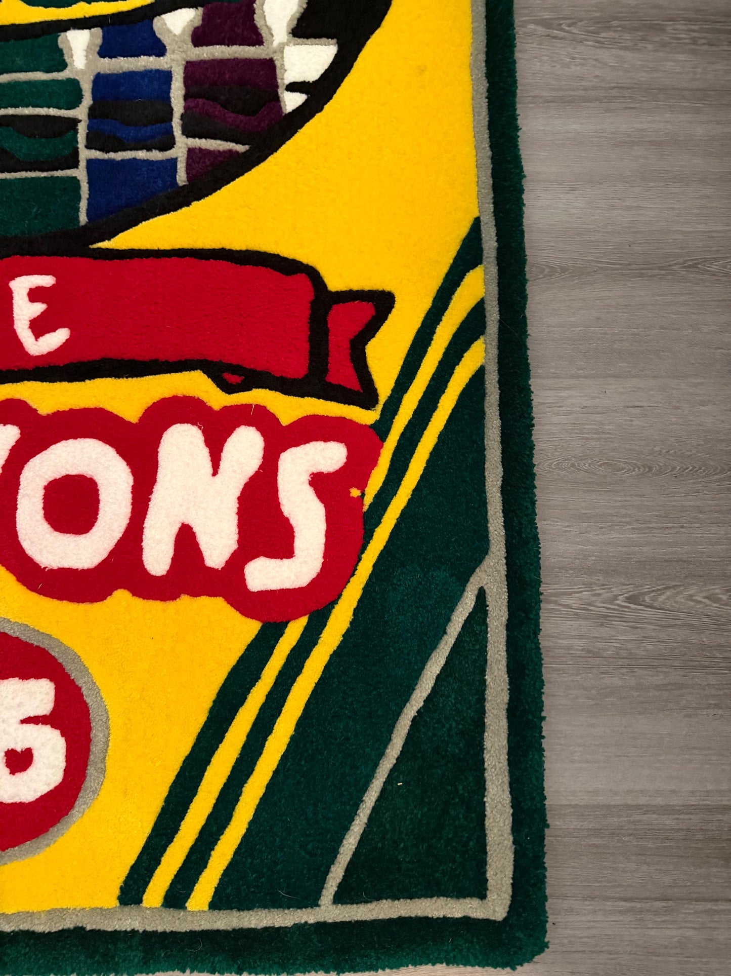 Funny Military Crayon Rug | Veteran Humor Rug | Tactical Decor Rug | Handmade Tufted Rug