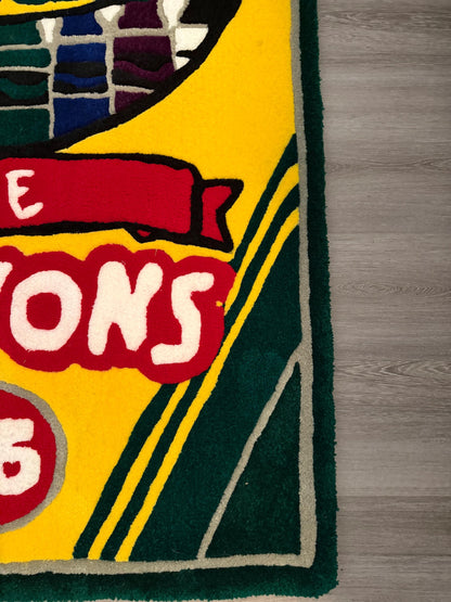 Funny Military Crayon Rug | Veteran Humor Rug | Tactical Decor Rug | Handmade Tufted Rug