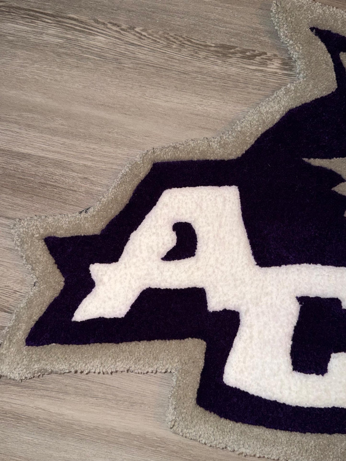 College Mascot Rug | Wildcat Tufted Rug | Custom College Decor | Dorm Room Rug | School Spirit Rug | Handmade Tufted Rug 2x2 3x3 4x4