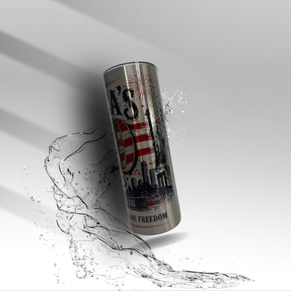 America 250 Years Tumbler | Statue of Liberty Eagle Cup | 1776 2026 Patriotic Stainless Steel Tumbler Gift USA