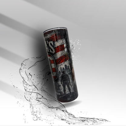 America 250 Years Tumbler | 1776–2026 Patriotic Eagle Soldier Cup | USA Flag Military