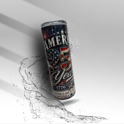 America 250 Years Tumbler | 1776–2026 Patriotic Cup | Statue of Liberty