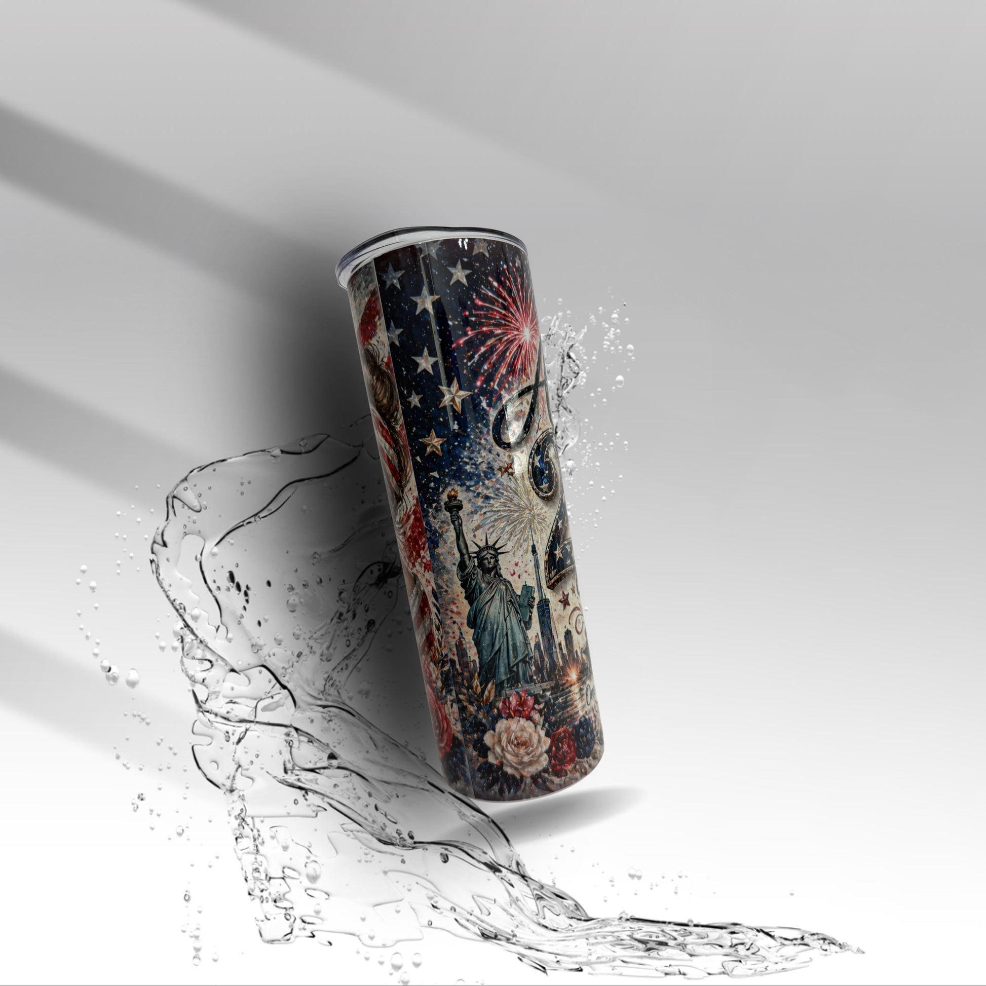 America 250 Years Tumbler | Patriotic Floral USA Cup | Cute Freedom Lover Gift