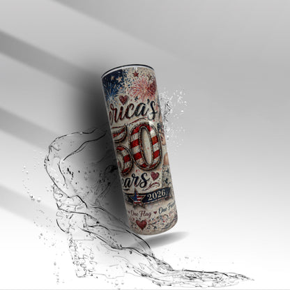 America 250 Years Tumbler | Patriotic Floral USA Cup | Cute Freedom Lover Gift