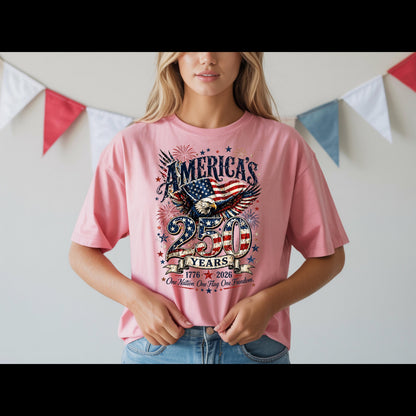 America's 250 Years Patriotic Eagle Shirt | 1776-2026 Independence Day Tee