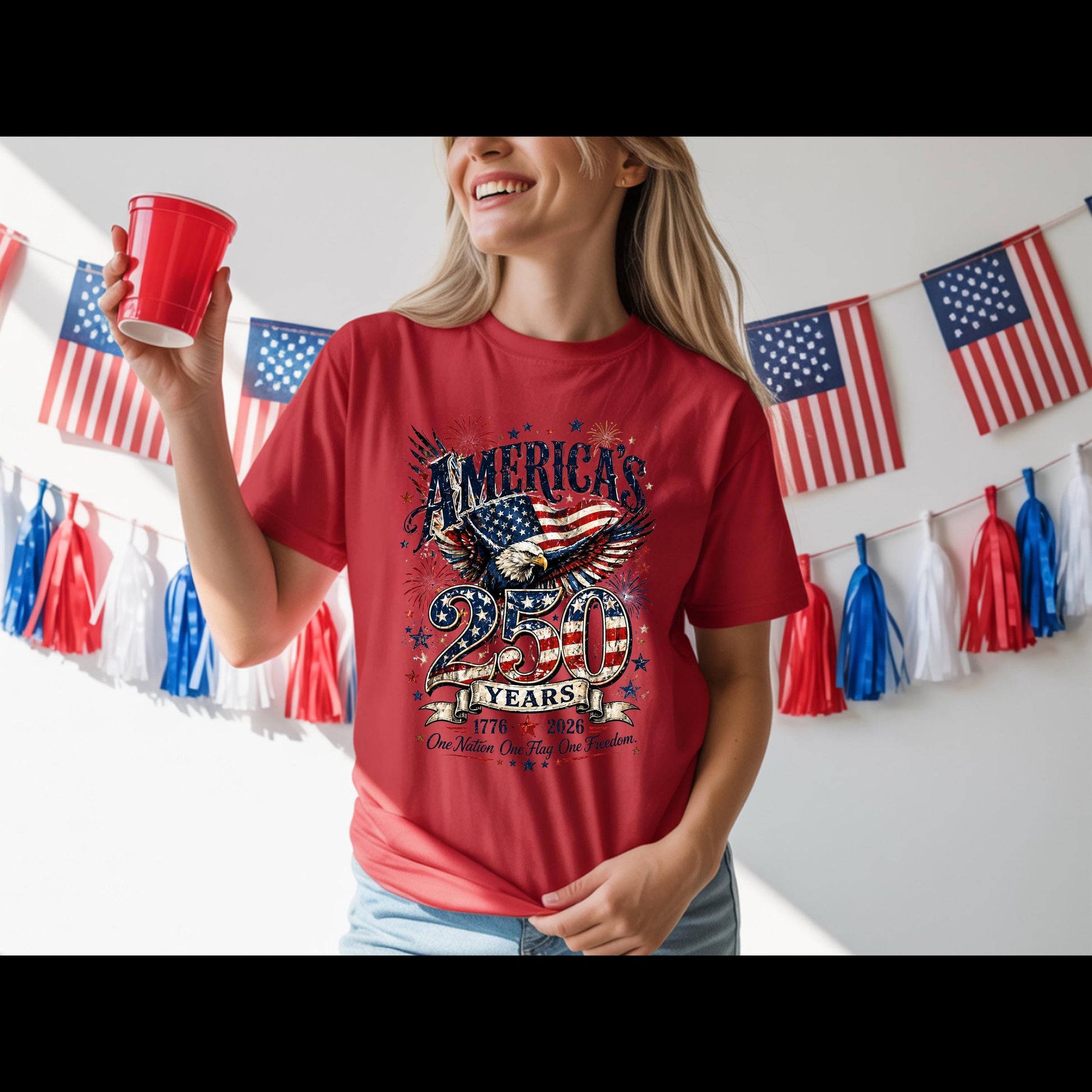 America's 250 Years Patriotic Eagle Shirt | 1776-2026 Independence Day Tee