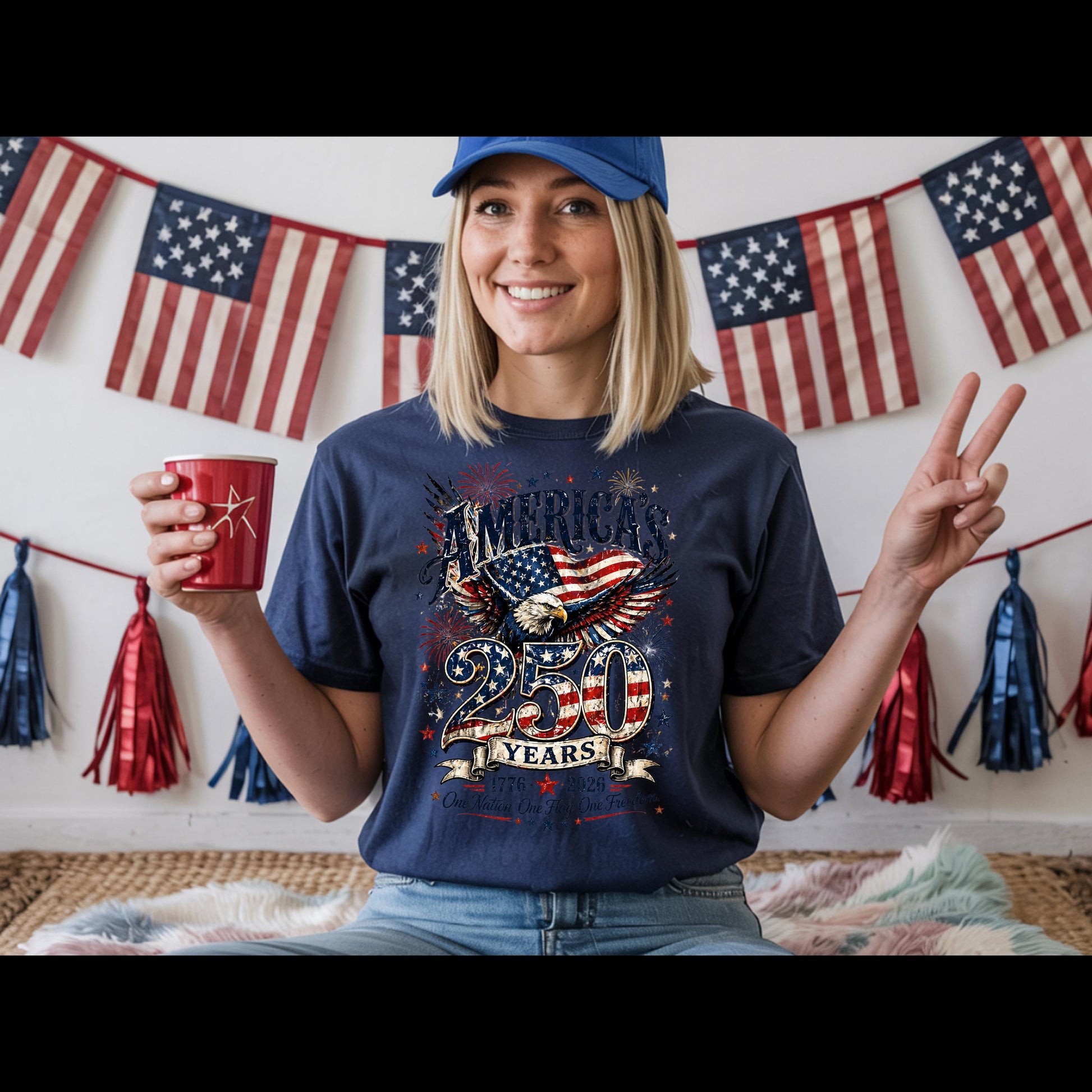 America's 250 Years Patriotic Eagle Shirt | 1776-2026 Independence Day Tee