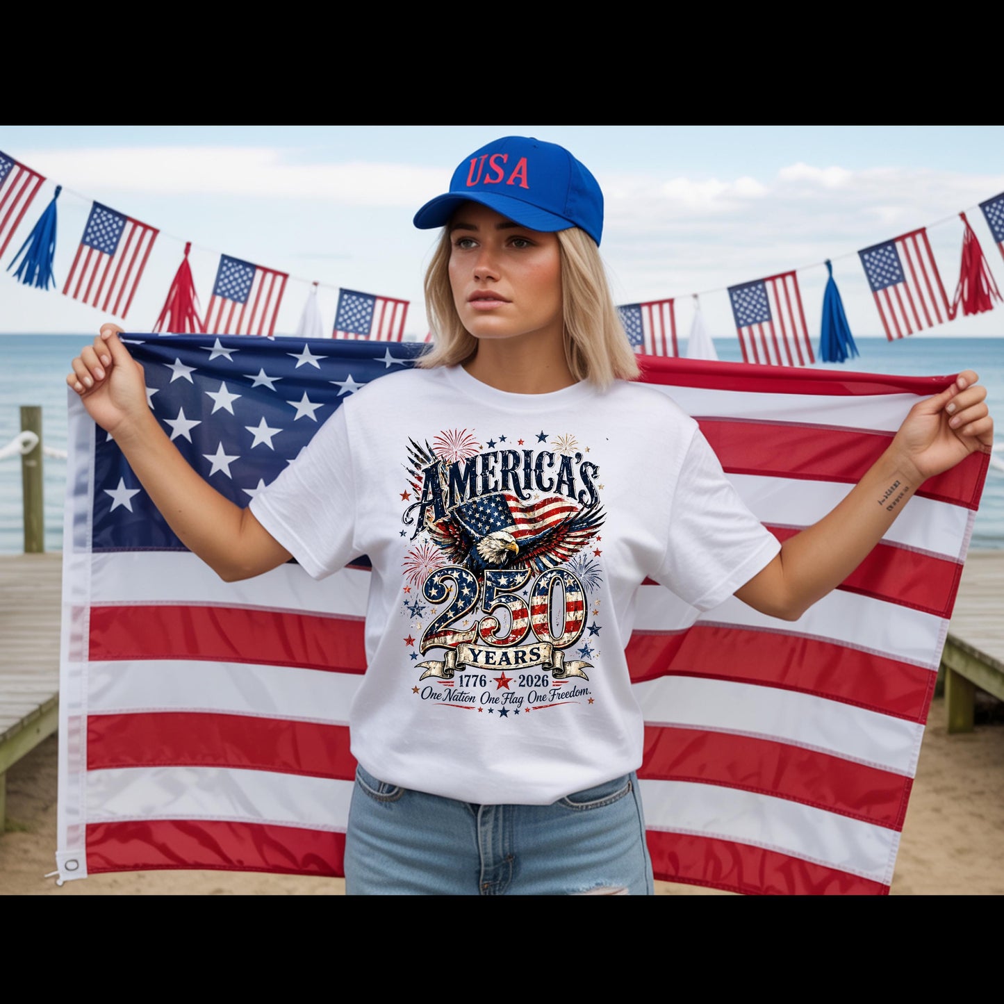 America's 250 Years Patriotic Eagle Shirt | 1776-2026 Independence Day Tee