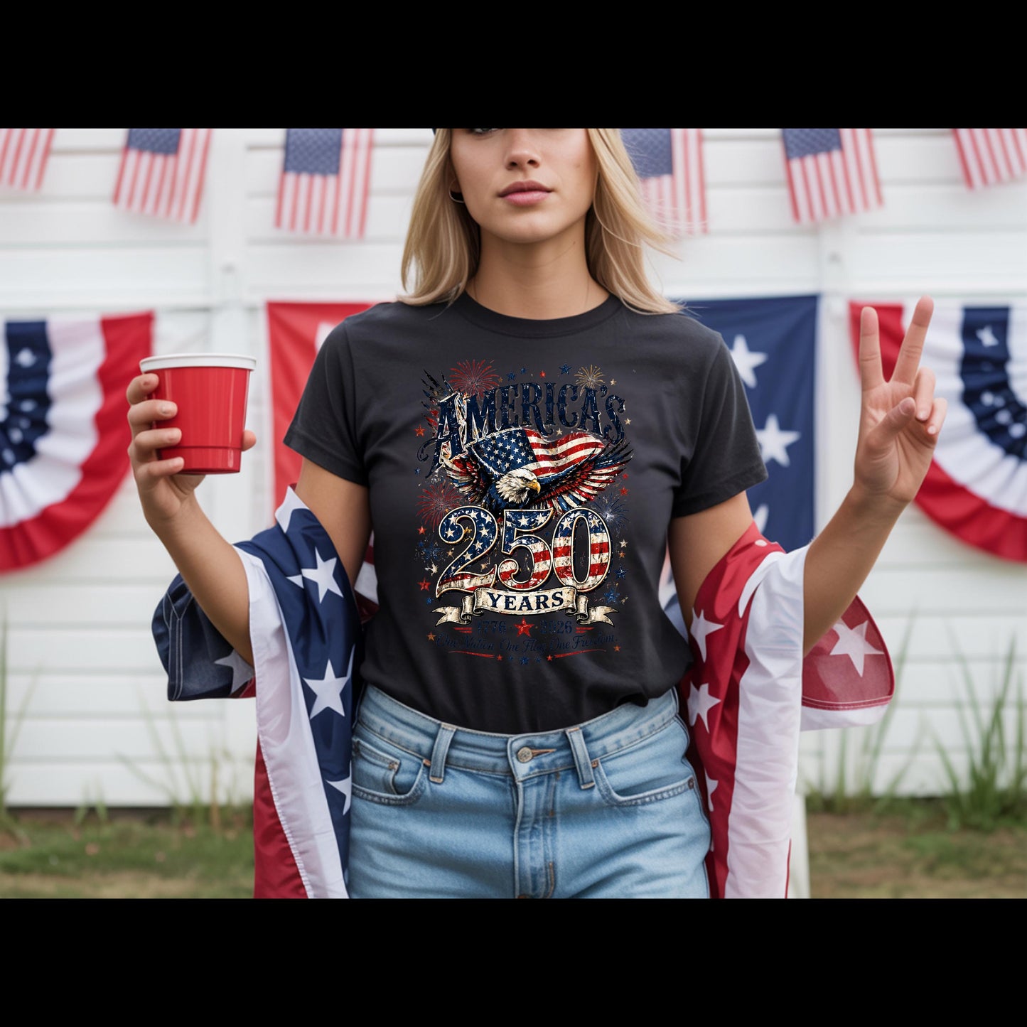 America's 250 Years Patriotic Eagle Shirt | 1776-2026 Independence Day Tee