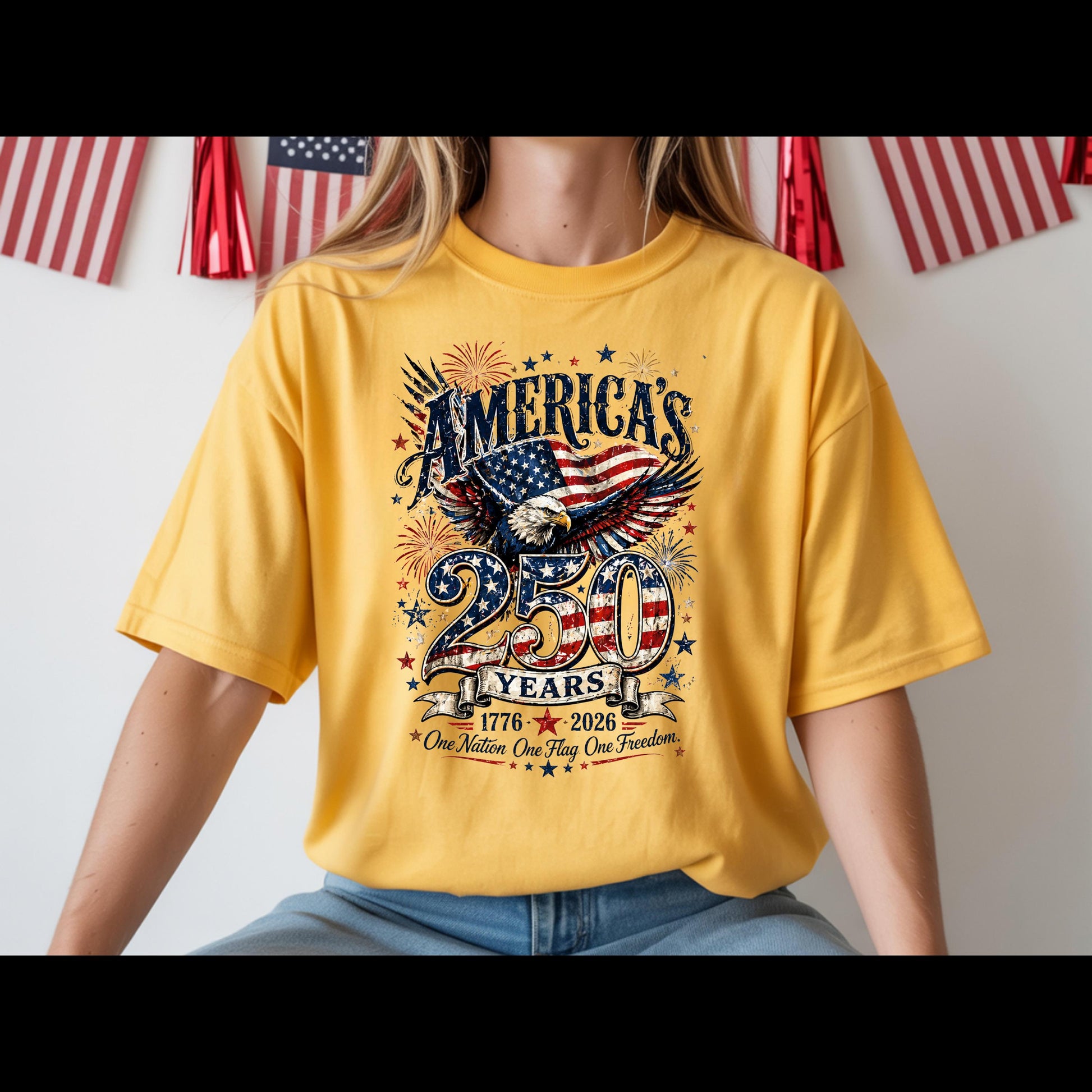 America's 250 Years Patriotic Eagle Shirt | 1776-2026 Independence Day Tee