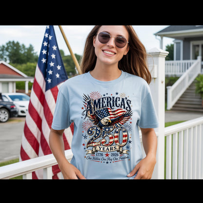 America's 250 Years Patriotic Eagle Shirt | 1776-2026 Independence Day Tee