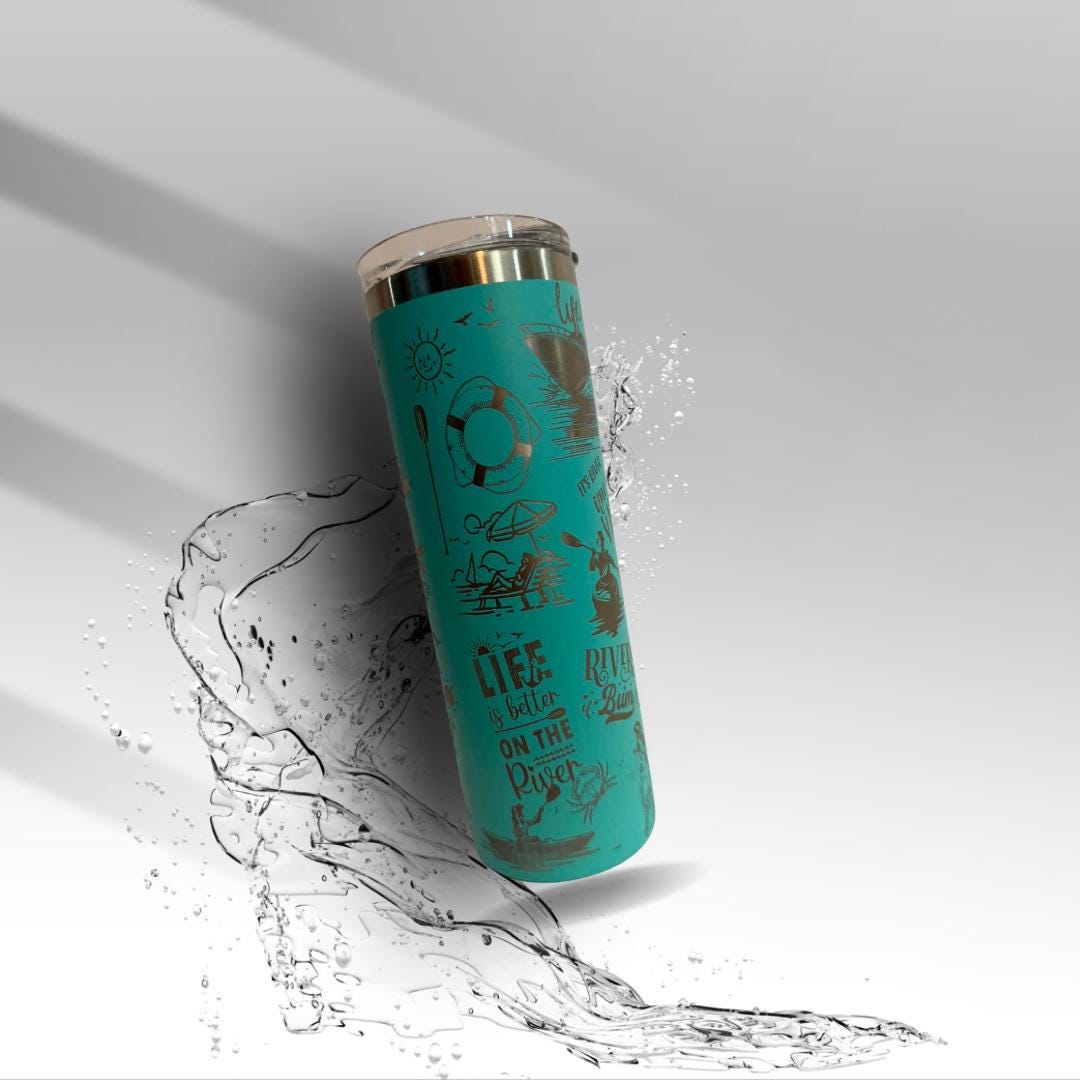 River Life Laser Engraved Tumbler | River Lovin’ Mama 20 oz Stainless Steel Tumbler | Clearance