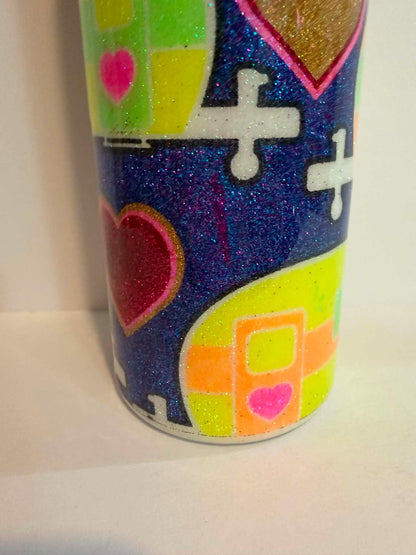 Retro Camper Epoxy Glitter Tumbler Vintage Camper 20 oz Skinny Cup | Clearance