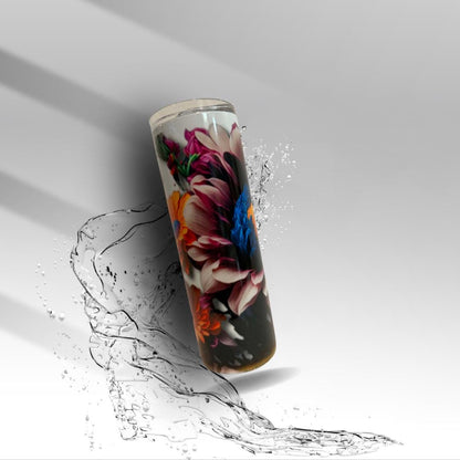 Floral 20 oz Sublimation Tumbler Wildflower Stainless Steel Cup | Handmade Skinny Tumbler | Clearance