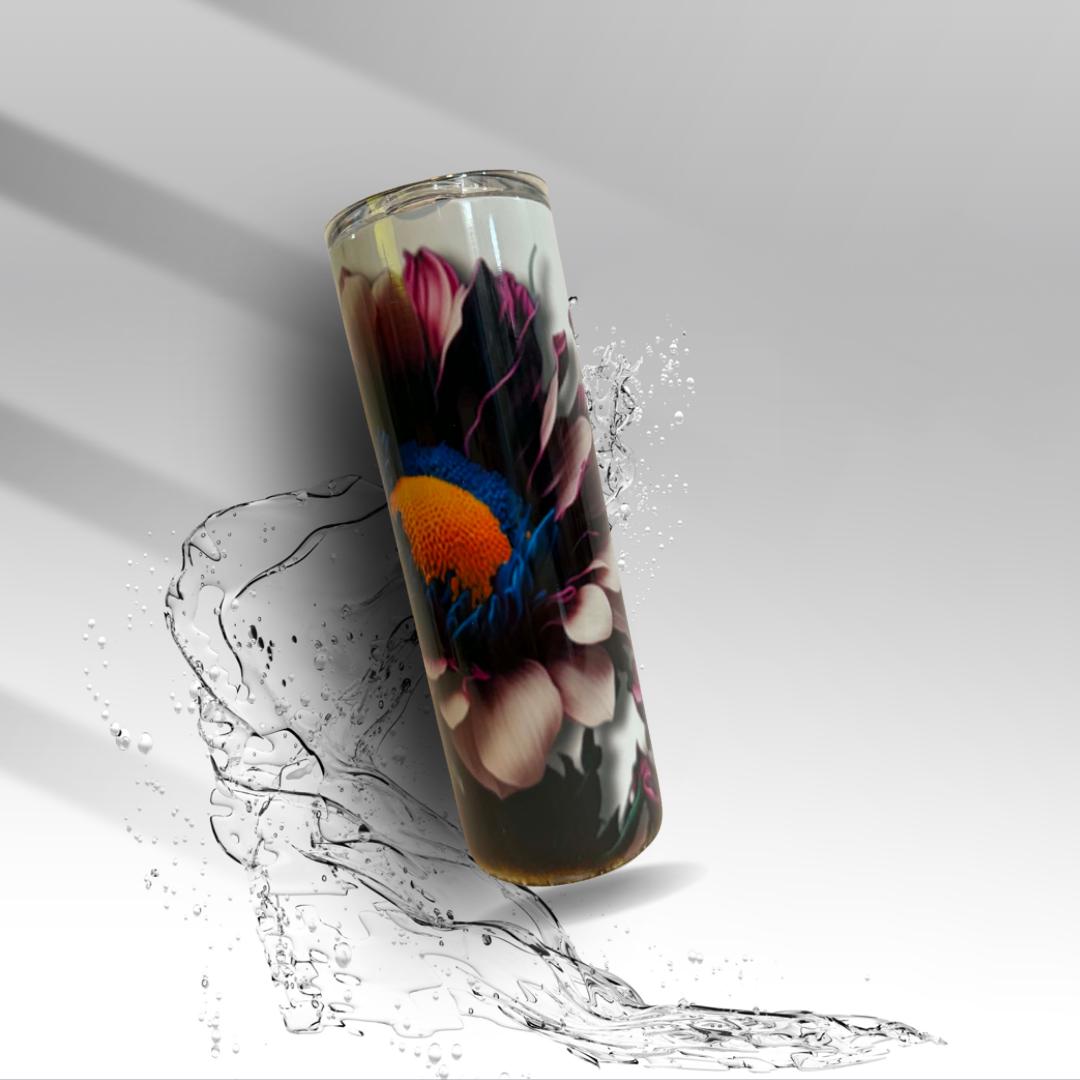 Floral 20 oz Sublimation Tumbler Wildflower Stainless Steel Cup | Handmade Skinny Tumbler | Clearance