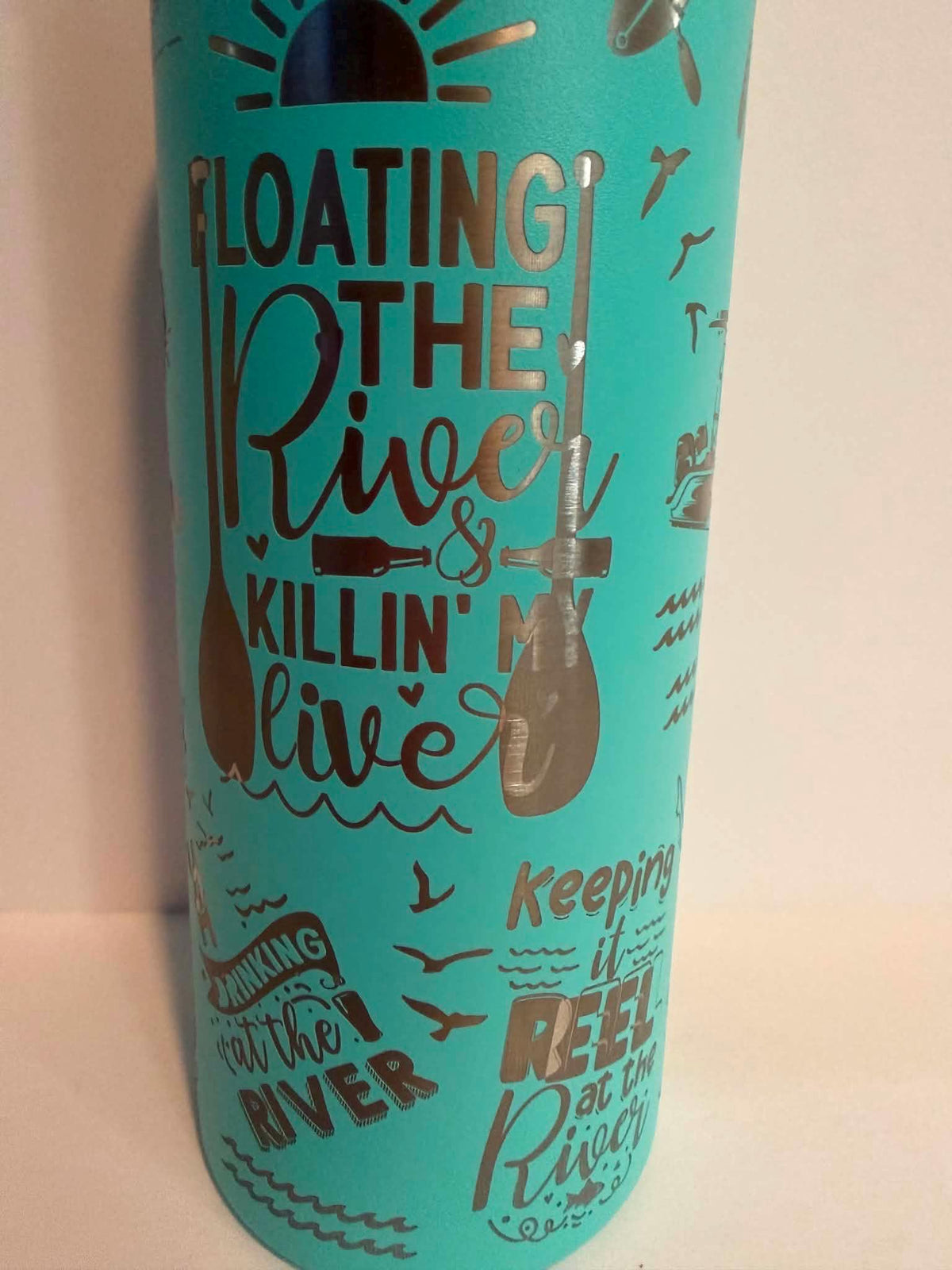 River Life Laser Engraved Tumbler | River Lovin’ Mama 20 oz Stainless Steel Tumbler | Clearance