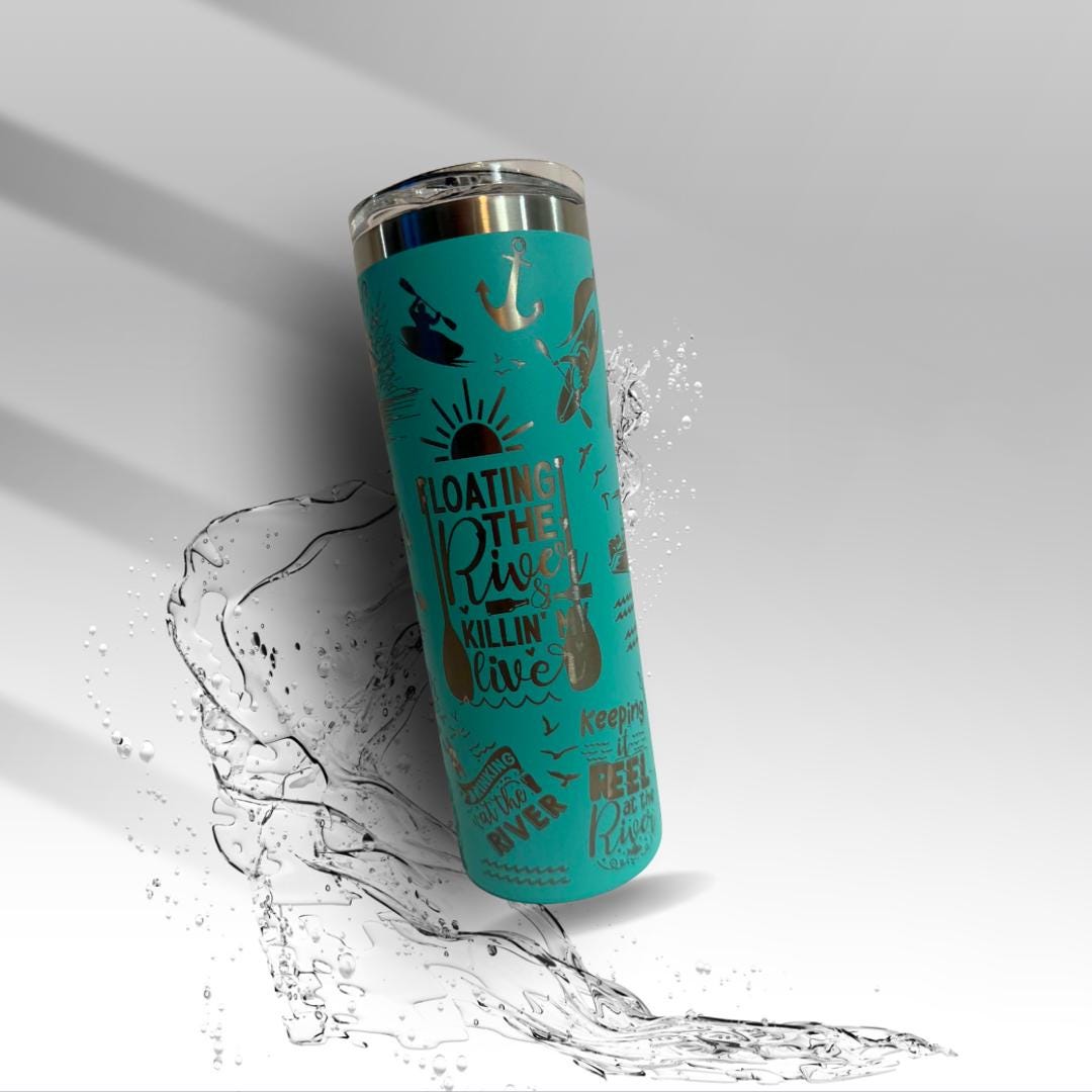 River Life Laser Engraved Tumbler | River Lovin’ Mama 20 oz Stainless Steel Tumbler | Clearance