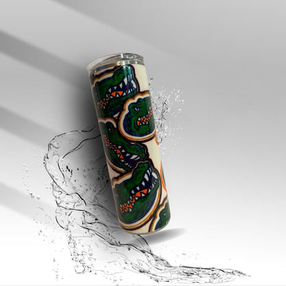 Florida Gators Hand-Painted Epoxy Tumbler | 20 oz Glitter Stainless Steel Cup | University Fan Gift | Clearance