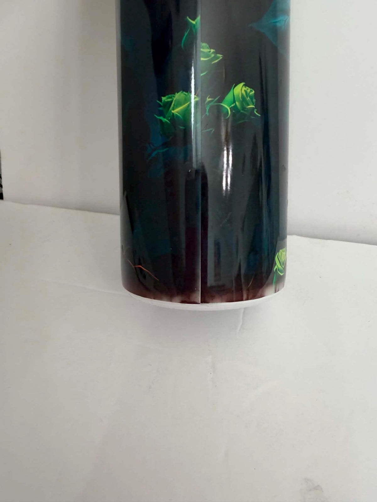 Storm Rose 30 oz Sublimation Tumbler | Gothic Yellow Rose Travel Mug | Lightning Floral Skinny Cup | Clearance