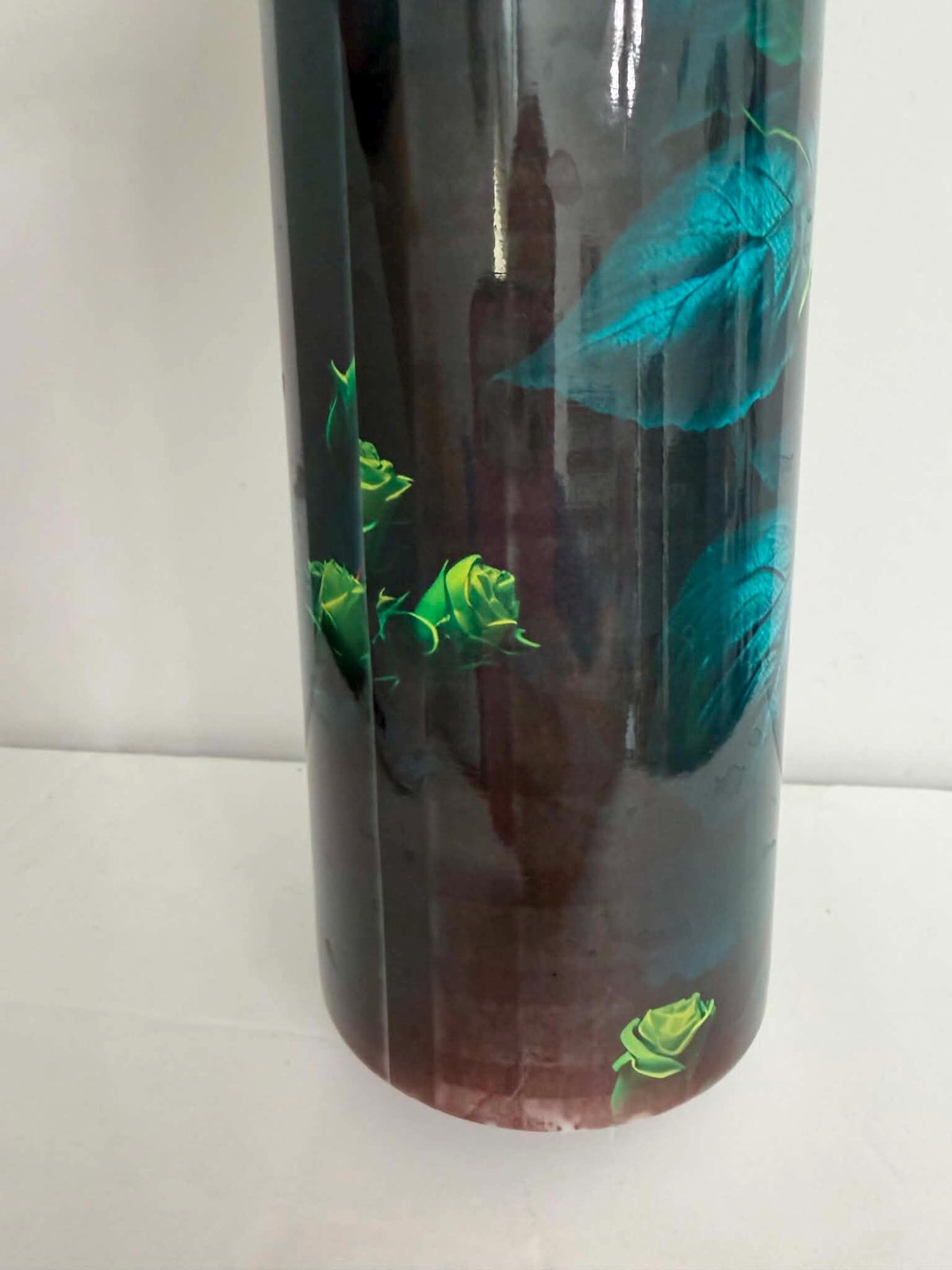 Storm Rose 30 oz Sublimation Tumbler | Gothic Yellow Rose Travel Mug | Lightning Floral Skinny Cup | Clearance
