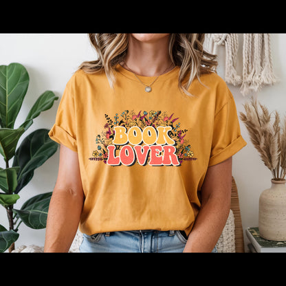 Book Lover Shirt | Retro Reader Graphic Tee | Floral Bookish T-Shirt | Bibliophile Gift | Cute Reading Shirt | Booktok Lover Tee