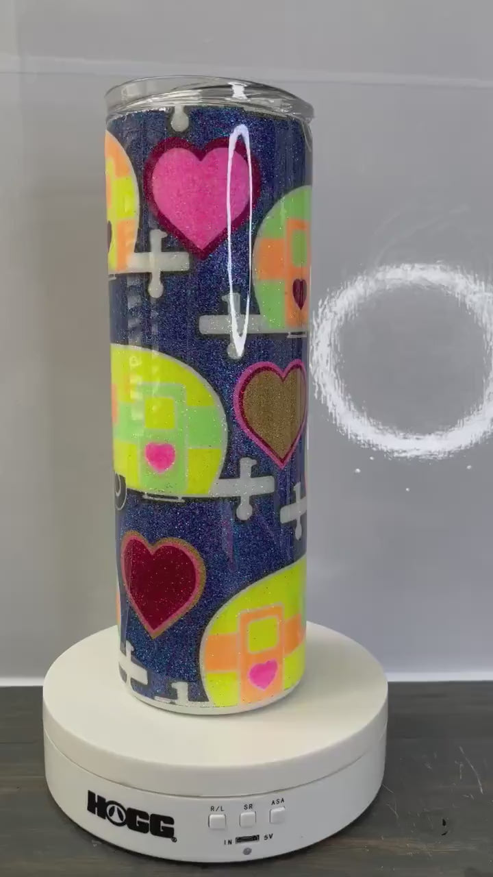 Camping/Camper, Glitter Epoxy Custom oz Tumbler