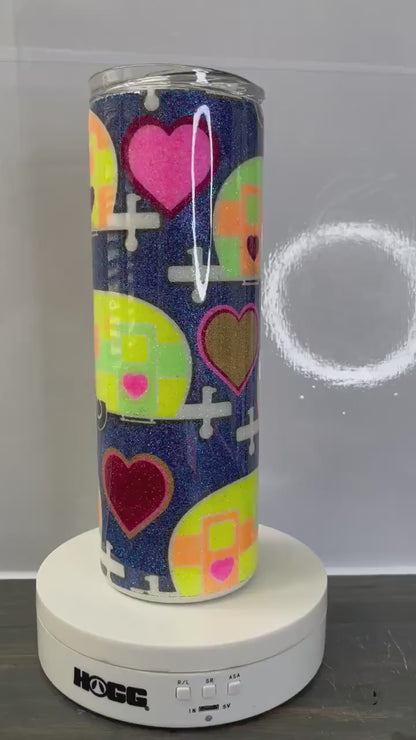 Camping/Camper, Glitter Epoxy Custom oz Tumbler
