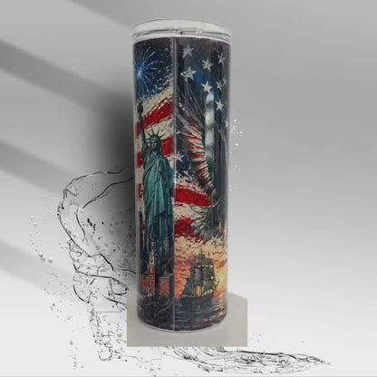 America 250 Years Tumbler | 1776–2026 Patriotic Cup | Statue of Liberty
