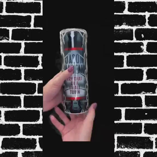 Jason Aldean Tumbler: Patriotic Country Cup, Small Town Pride (20oz 30oz)