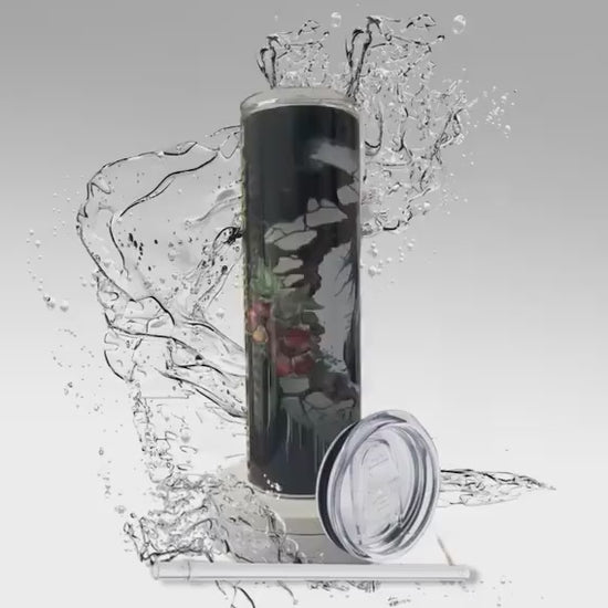 3D Cracked Wall Horse, Sublimated Custom Insulated Tumbler