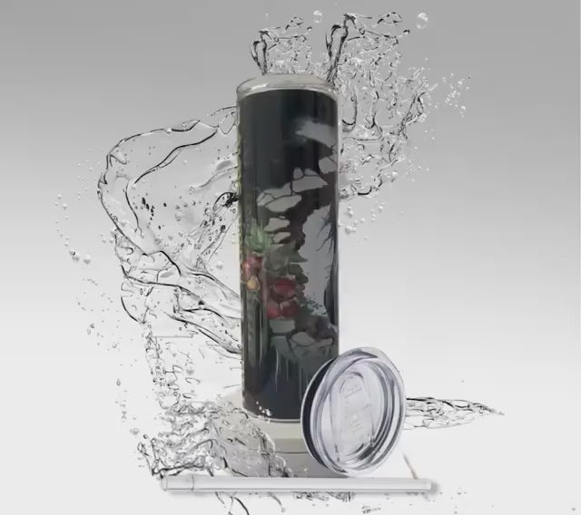 3D Cracked Wall Horse, Sublimated Custom Insulated Tumbler