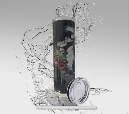 3D Cracked Wall Horse, Sublimated Custom Insulated Tumbler