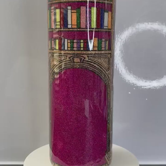 So Many Books Library, Glitter Epoxy Custom oz Tumbler
