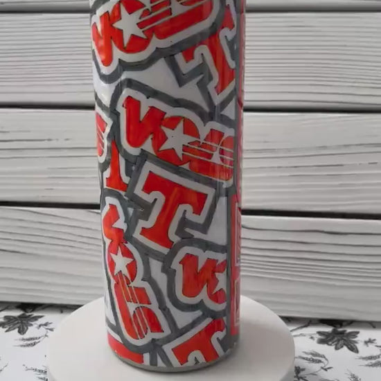 Hand Colored University of Tennessee, Volunteers 20 oz College Stainless Steel Drinking Cup