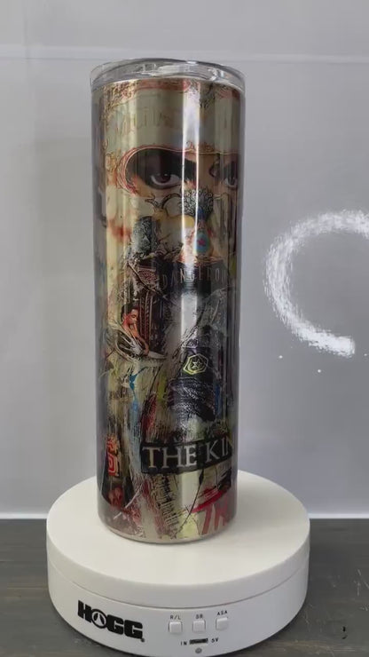 Micheal Jackson King of Pop, Sublimated 20 oz Skinny Tumbler