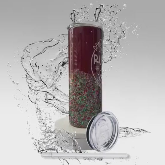 Dance Like Frosty, Glitter Epoxy 20 oz Skinny Tumbler